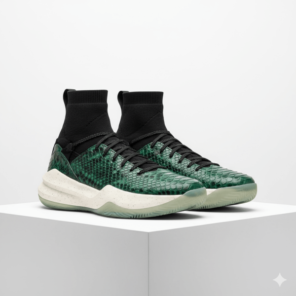 Viper Elite Knit Mid Sneakers – Green Python